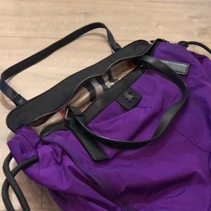 Authentic Purple Burberry Tote